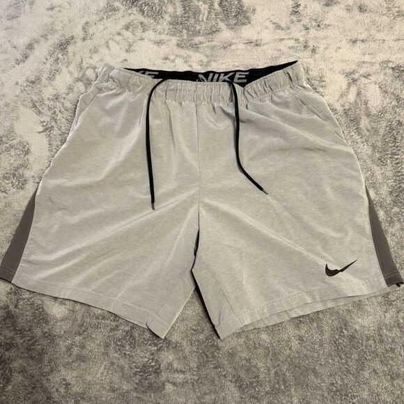 Nike Men’s Dri Fit Shorts Athletic Running Training Gray Size XL - Picture 1 of 8